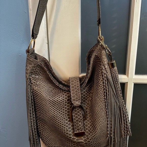 G.I.L.I. Got it Love It Python Leather Slouchy Hobo Style Bag - Picture 8 of 8